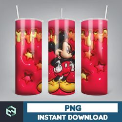 Designs of 3D Cartoon tumbler sublimation design with 3D Inflated Style,puffy tumbler wrap (37)