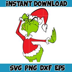 Grinch SVG, Grinch Christmas Svg, Grinch Face Svg, Grinch Hand Svg, Clipart Cricut Vector Cut File, Instant Download (38