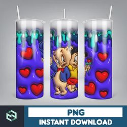 Designs of 3D Cartoon tumbler sublimation design with 3D Inflated Style,puffy tumbler wrap (40)