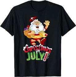 Funny Christmas in July Shirt Summer Reindeer Float Xmas T-Shirt