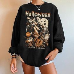 Halloween Horror Movie Crewneck Sweatshirt, Scream Sweatshirt, Scream Horror Movie Shirt, Scream Ghostface Shirts, Micha