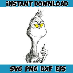 Grinch SVG, Grinch Christmas Svg, Grinch Face Svg, Grinch Hand Svg, Clipart Cricut Vector Cut File, Instant Download (46