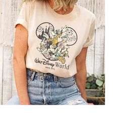 Vintage Walt Disney World Est 1971 Shirt, Mickey and Friend Shirt, Disneyworld Est 1971 Shirt, Disney Family Shirt, Retr