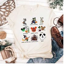 Vintage Disney Mickey and Friends Halloween Team Shirt, Disney Halloween Shirt Retro, WDW Magic Kingdom Shirt, Halloween