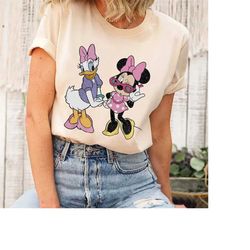 Disneyworld Characters Shirt, Floral Minnie Shirt, Disney Girl Trip Shirt, Besties Trip Shirt,Disney Park,Vintage Disney