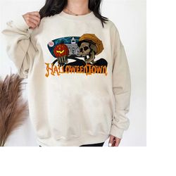 Vintage Drive Skeleton Halloween Town Est 1998 Sweatshirt, Halloweentown Sweatshirt, Pumpkin Halloweentown Shirt, Hallow