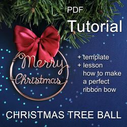 Christmas ornament tutorial, Wire wrap tutorial, Christmas ball decoration, Xmas tree bauble pattern DIY