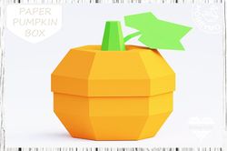 DIY Paper Pumpkin Treat Box 3D Papercraft PDF