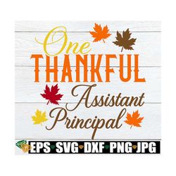 One Thankful Assistant principal, Thankful Assistant Principal svg, Fall Assistant Principal, Thanksgiving Assistant Pri