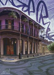 new orleans french quarter poster | art print on canvas