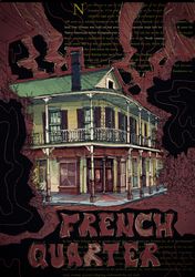 new orleans french quarter poster | art print on canvas