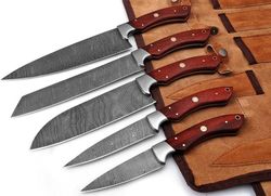 Handmade Damascus Steel Blade Kitchen Knife Set 5pcs Best Damascus Chef Knife Set Professional Kitchen Cooking Knives C3