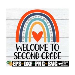 Welcome To Second Grade, Second Grade Classroom Door Sign svg png, Second Grade Teacher Shirt svg, 2nd Grade Shirt SVG,