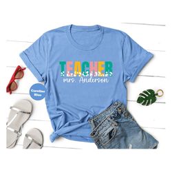 Custom Teacher Shirt, Personalized Name Teacher Tshirt, Teacher Appreciation Sweatshirt, School Hoodie, Math Teacher Tee