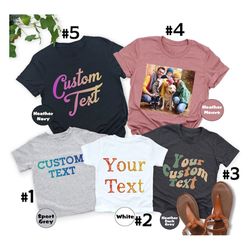Custom Text Shirt, Personalized Text T-shirt, Customized Your Own Sweatshirt, Personalized Matching Hoodie, Personalized