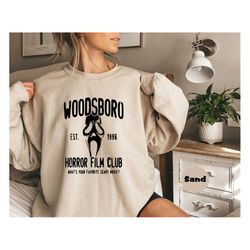 Woodsboro Horror Club Sweatshirt, Scream Shirt, Scream-ghost Hoodie, Thriller T-shirt, Horror Outfit, Scary Halloween Te