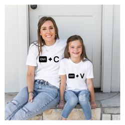 Copy Paste Shirt, Father & Baby Matching Tshirt, Ctrl C Sweatshirt, Ctrl V Tees, Fathers Day Shirt, Dad And Daughter Out