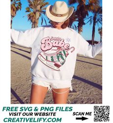 Santa Babe SVG  PNG Files for Christmas Sublimation designsRetro Christmas shirts Svg and Roller Png for sublimation des