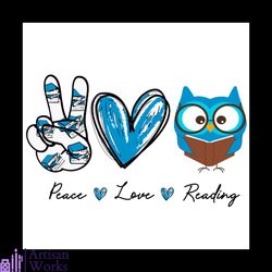 Peace Love Reading, Book Open New Horizons Svg