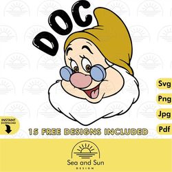 Doc Dwarf SVG Snow WhiteVacay Mode Svg Family Trip Svg, Magical Kingdom Svg Family Vacation Svg Files for Cricut Sublima