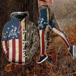 Deer Hunting American Flag Vintage Hoodie Or Legging H