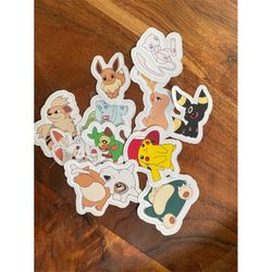 mystery pack -  pokemon stickers - vinyl sticker - die-cut - easy peel