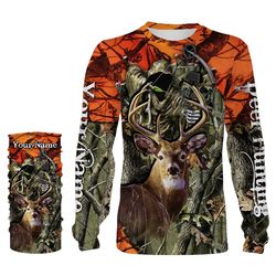 Deer Hunting Big Game Camo Grim Reaper Custom Name 3D All Over Print Shirts &8211 Personalized Hunting Apparel Gifts For