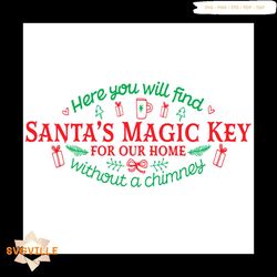 Here You Will Find Santas Magic Key Christmas Svg
