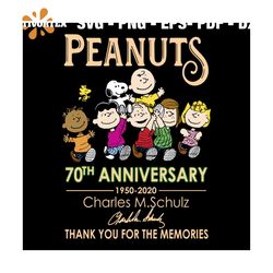 Peanuts 70th anniversary svg, trending svg, snoopy svg, snoopy lover, anniversary svg, snoopy clipart, snoopy cut file,