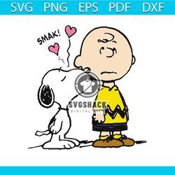 Snoopy kiss charlie brown svg, trending svg, snoopy svg, snoopy lover, charlie brown svg, kiss svg, snoopy clipart, snoo