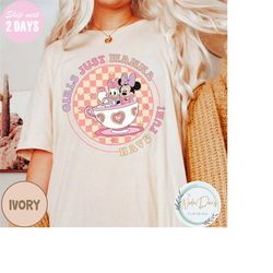 Retro Disney Minnie Daisy Summer Shirt, Girls Just Wanna Have Fun Shirt, Disneyland Shirt, Disney Trip Shirt, Disney Bes