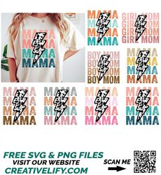 Mama Png Bundle for Mothers Day Png Western Lightning Bolt Png Retro Mama Png Mom Png Mothers Day Gifts for Mom