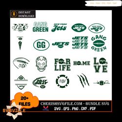 20 Files Of New York Jets Logo Design Bundle Svg, Sport Svg
