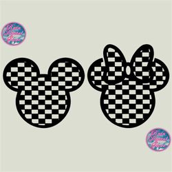 Bundle Checkered Minniee Mickeyy Svg Png Ai Eps, Disneyy Checkered Svg Png
