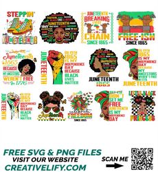 Juneteenth Png Bundle for Independence Day Png, Black History Png, Black Women Png, Black Man Png, Free-Ish Since 1865 P