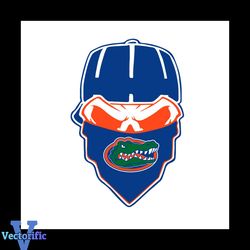 Florida Gator Ninja Face Skull Wear Face Mask NCAA Team Svg