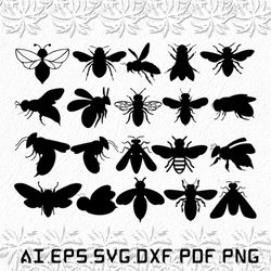 Bee svg, Honey Bee svg, Bees svg, Honey, Yallow, SVG, ai, pdf, eps, svg, dxf, png