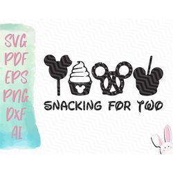 Snacking for Two SVG | Instant Download Design | Pregnancy Announcement Svg Pdf Eps Png Dxf Ai Files | Baby Shower | Bab