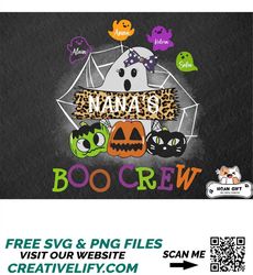Personalization Nana's Boo Crew Halloween Png, Custom Name Png, Halloween Ghost, Spooky Season Png, Happy Halloween Png,