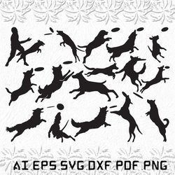 Frisbee Dog svg, Frisbee svg, dog svg, pet, animal, SVG, ai, pdf, eps, svg, dxf, png
