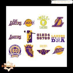 Lakers Logo Team Svg, Sport Svg, Sport Basketball Team Svg, Sport Basketball Team Logo Svg, Basketball Team Logo Design