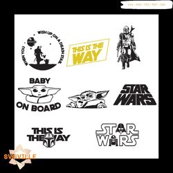 Star Wars Bundle Svg, Star Wars Svg, Star Wars Bundle, Star Wars Logo, Star Wars Clipart, Star Wars Vector, Baby Yoda Sv