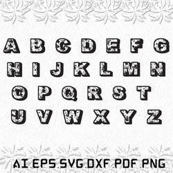 Floral Alphabet svg, Floral Alphabets svg, Floral svg, Alphabet, Alphabets, SVG, ai, pdf, eps, svg, dxf, png