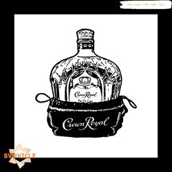 Crown Royal Bottle And Bag Design Element For Drinking Day Svg
