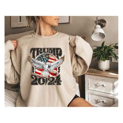 trump 2024 maga distressed unisex sweatshirt,maga shirt,donald trump 2024, republican shirt, republican gift, patriot sh