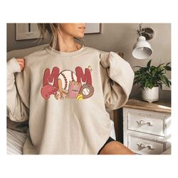 baseball mom sweatshirt,,funny baseball mom sweatshirt,baseball game day sweatshirt,baseball shirt, gift for mom, baseba