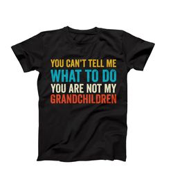 you cant tell me what to do you're not my grandchildren, fathers day gift from grandchildren, funny grandpa shirt, gift