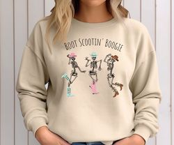 Boot Scootin Boogie Sweatshirt, Boot Scootin Spooky Sweatshirt, Cowboy Ghost Shirt,Western Halloween