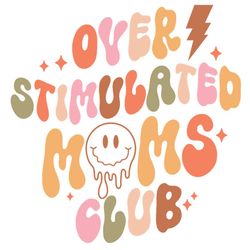 Stimulate Moms Club Smile Face Wavy SVG