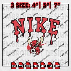 Nike Stitch Hell Devil Embroidery files, Halloween Embroidery, Horror Movie Machine Embroidery Files, Spooky Season